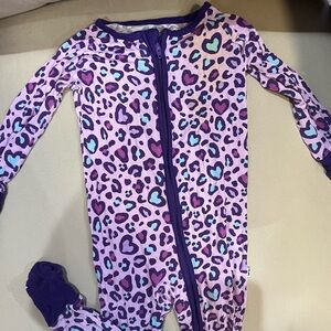 6-12M Purple Leopard Little Sleepies Zippy